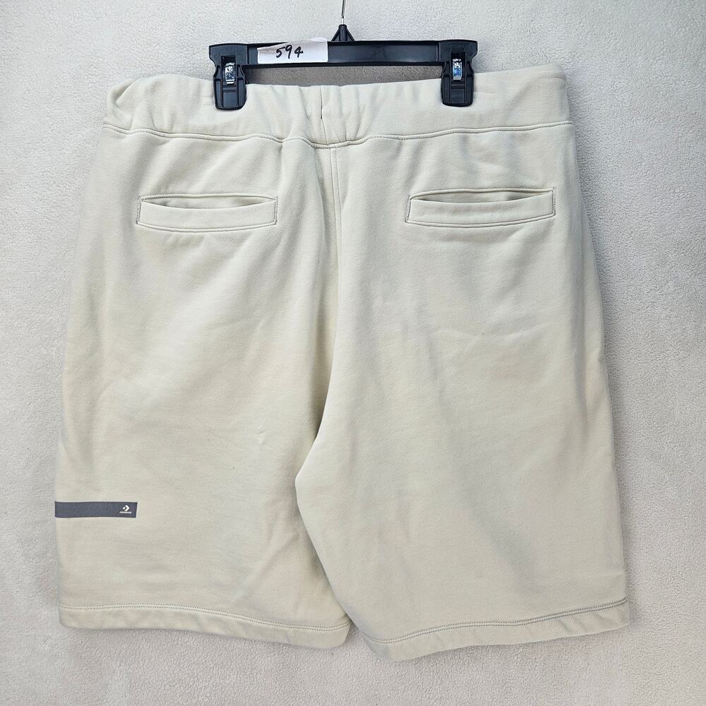 CONVERSE MEN'S LARGE A COLD WALL COLLAB BONE WHITE TERRY CLOTH SHORTS - Picture 8 of 9